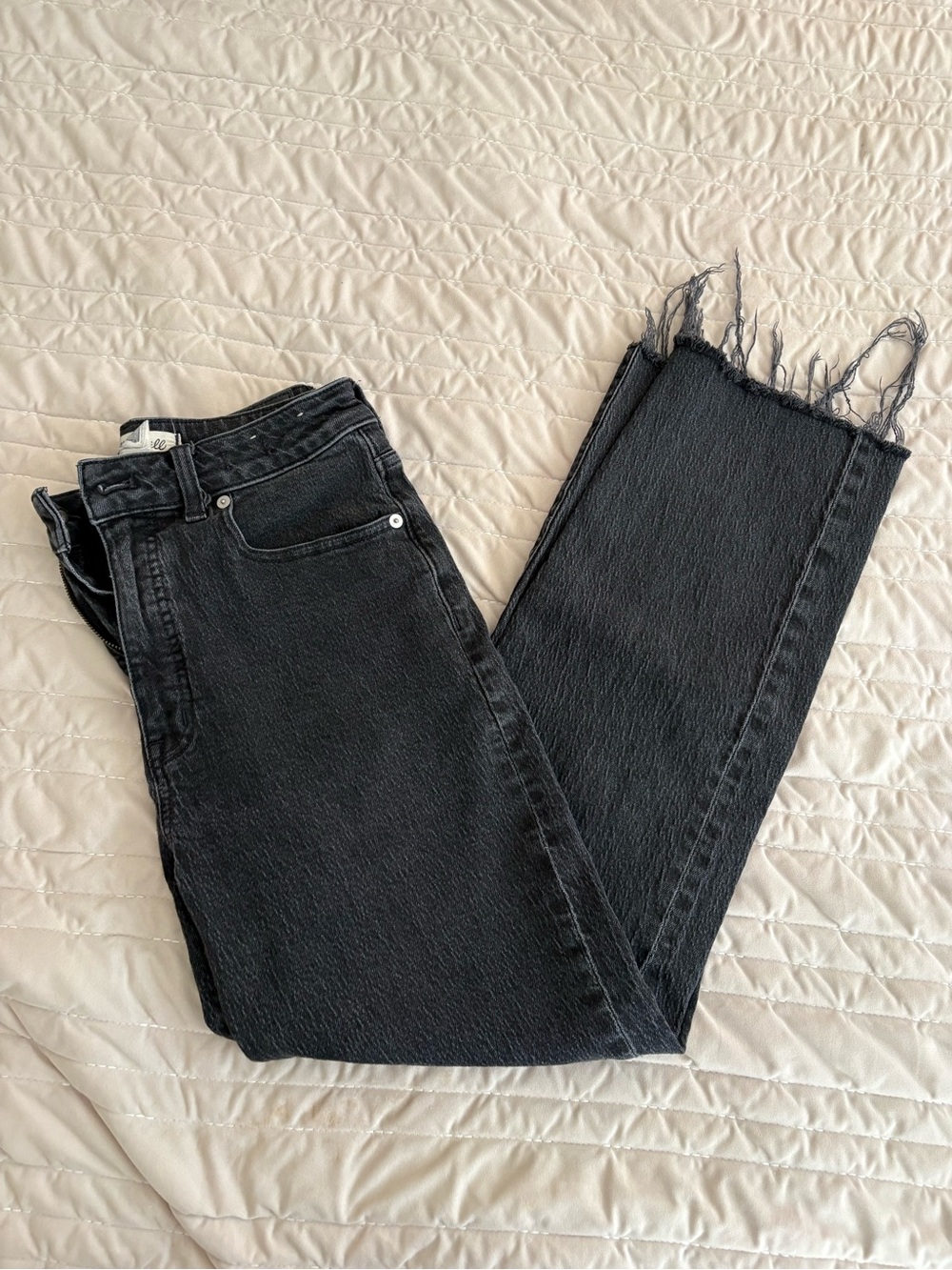 Women’s Madewell Black Frayed Hem Women’s Jeans